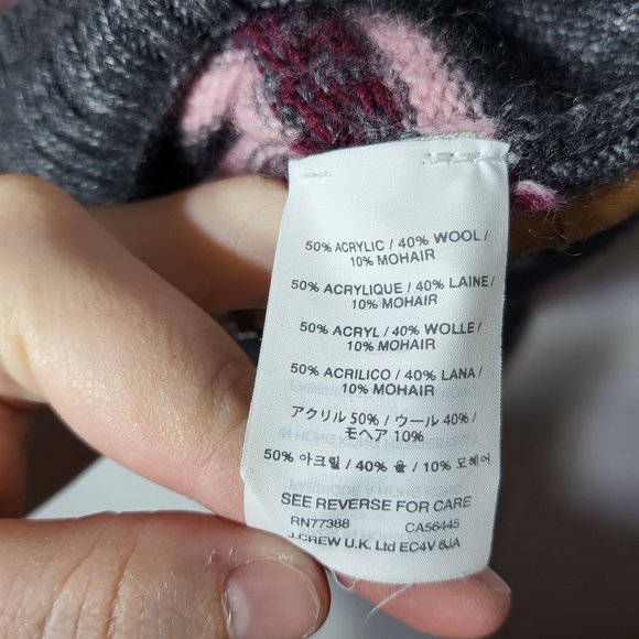 J.Crew Womens Fair Isle Holiday Print Wool Mohair Blend Sweater Size Medium - Picture 6 of 10